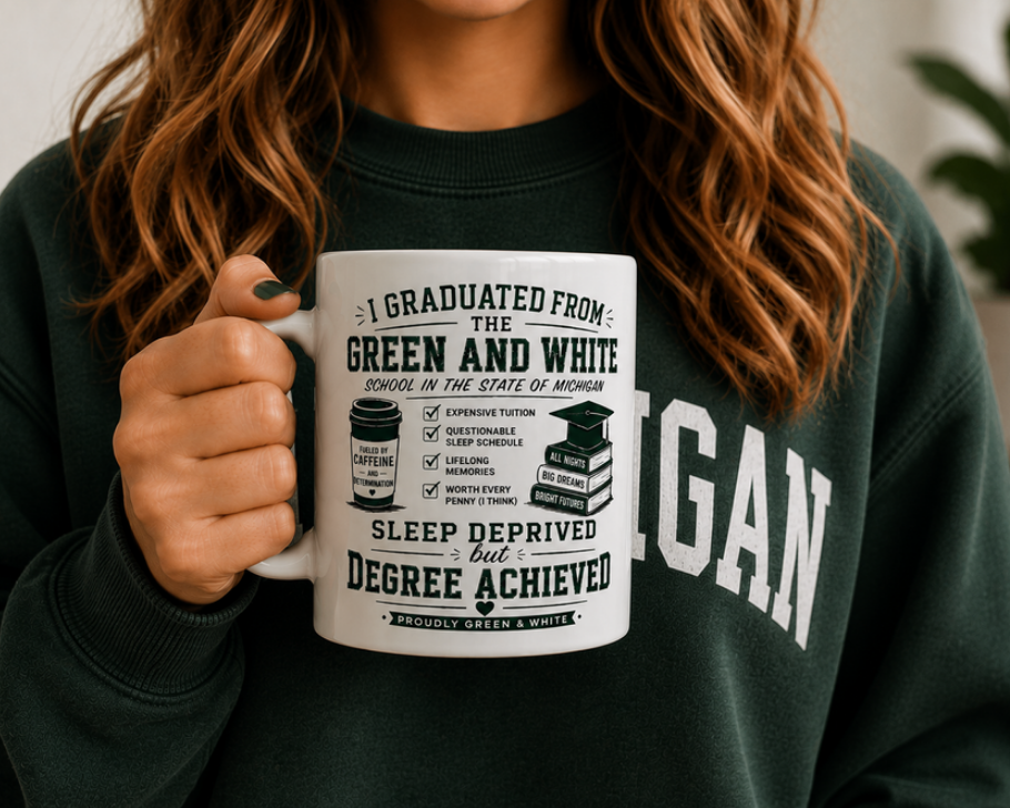 GRADUATED FROM THE GREEN & WHITE – 3 Mug Bundle