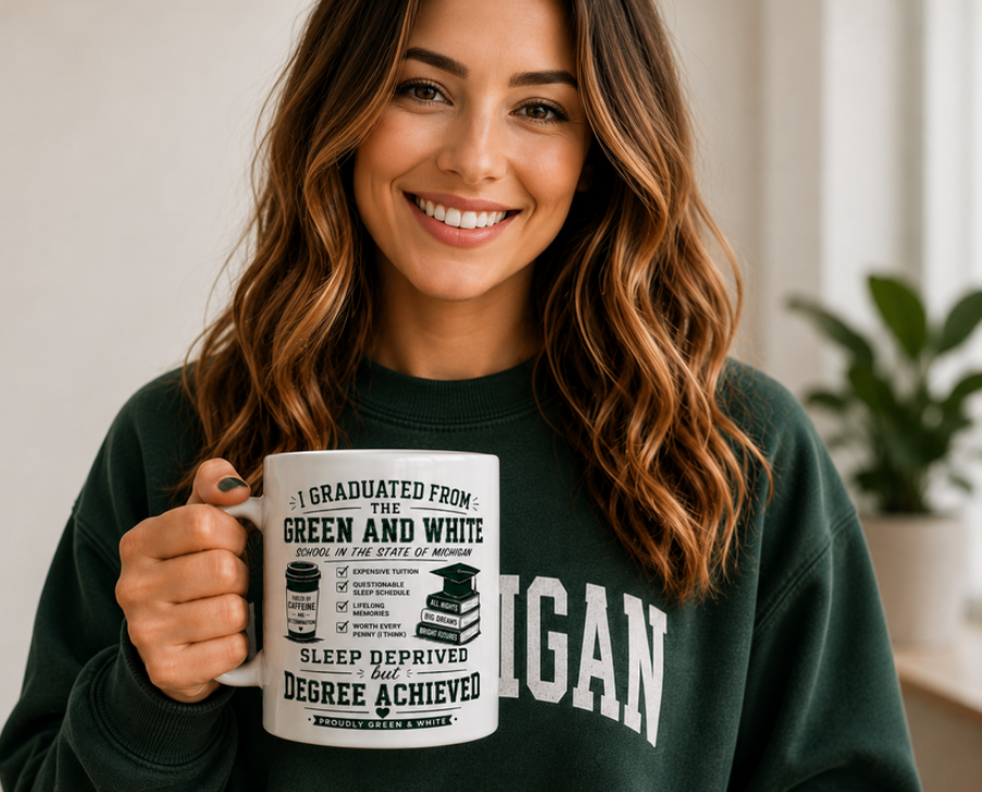 GRADUATED FROM THE GREEN & WHITE – 3 Mug Bundle