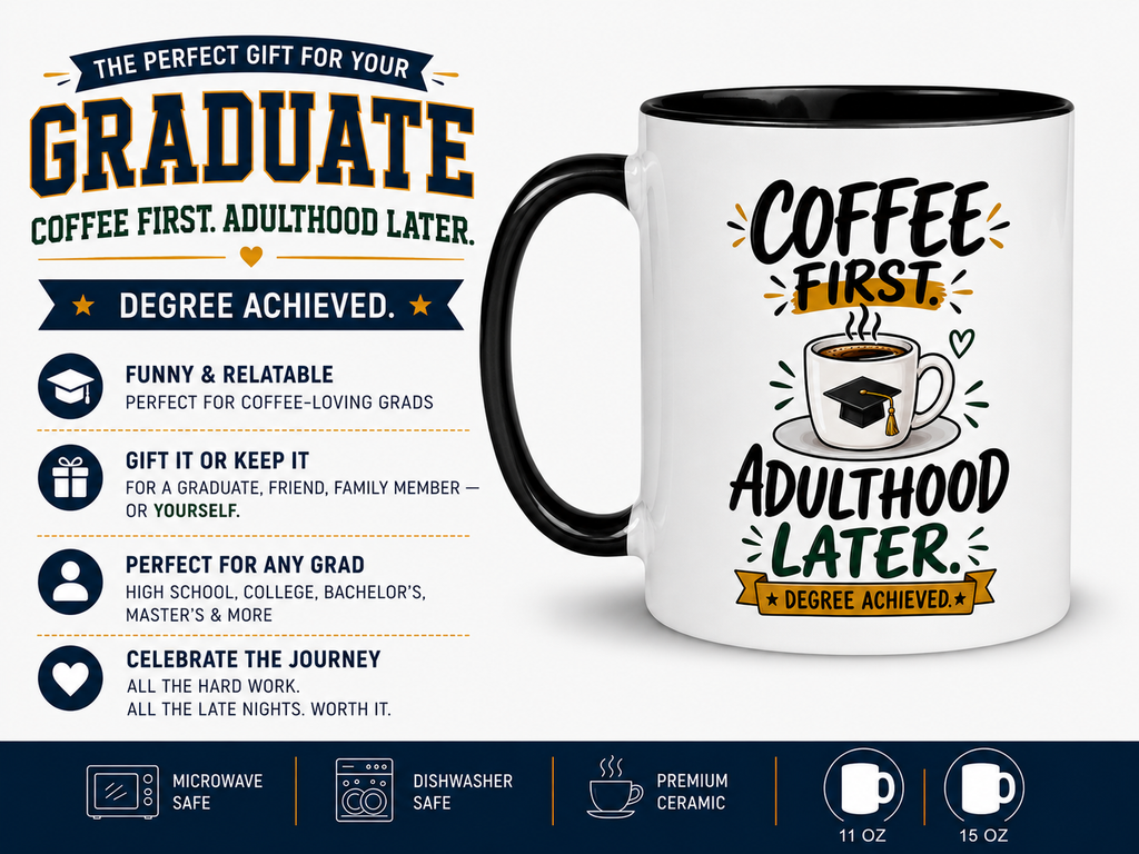 Coffee First, Adulthood Later Mug
