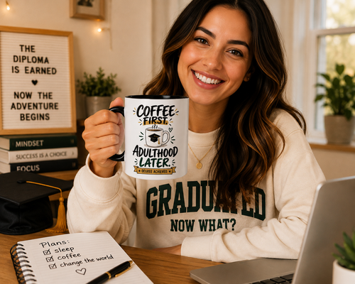 Coffee First, Adulthood Later Mug