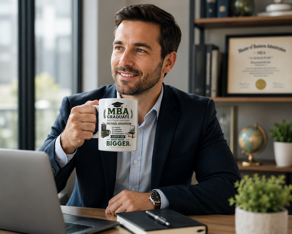 Personalized MBA Graduation Mug – Custom Name & Year Graduate Gift