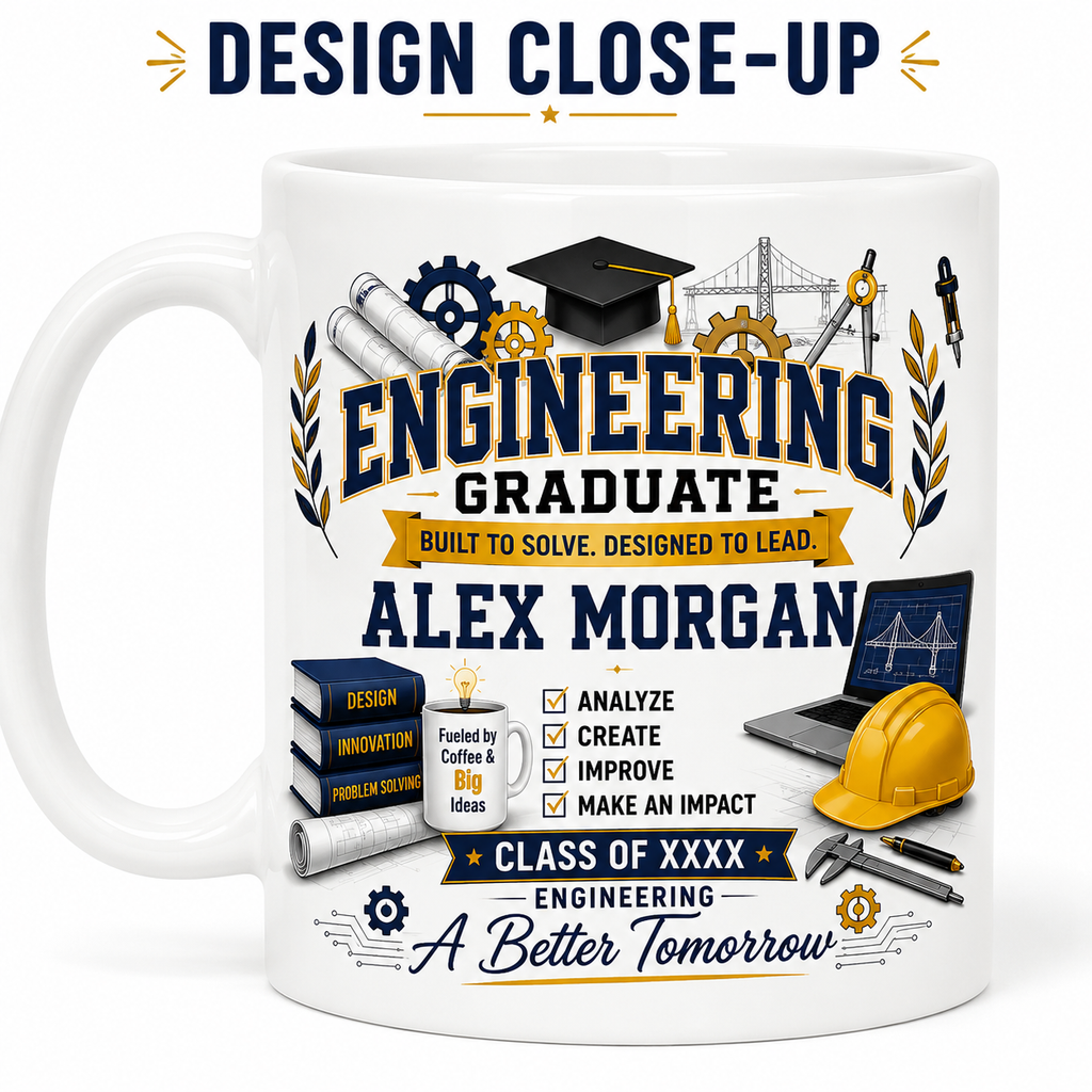 Personalized Engineering Graduate Mug