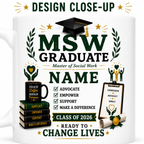 Personalized MSW Graduate Mug